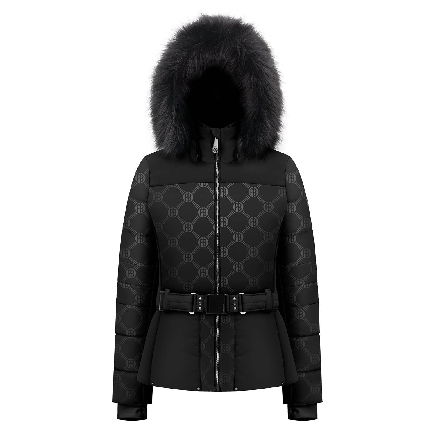 EMU Women's Insulated Faux Fur Trim Hooded Ski Jacket, Black shops (Size L)